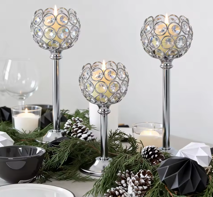 Vintage Crystal Tealight Candle Holder