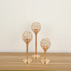 Vintage Crystal Gold Tealight Candle Holder - Elegant Decorative Candle Stand for Home & Events