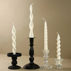 French Retro Spiral Scented Candle – Elegant Long Pole Candle