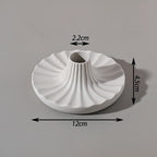 Nordic Wave Pattern Ceramic Candle Holder - Unique Decorative Stand for Cozy Home Ambiance