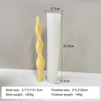 Twist Spiral Candle Mold – Silicone DIY Candle Making Form