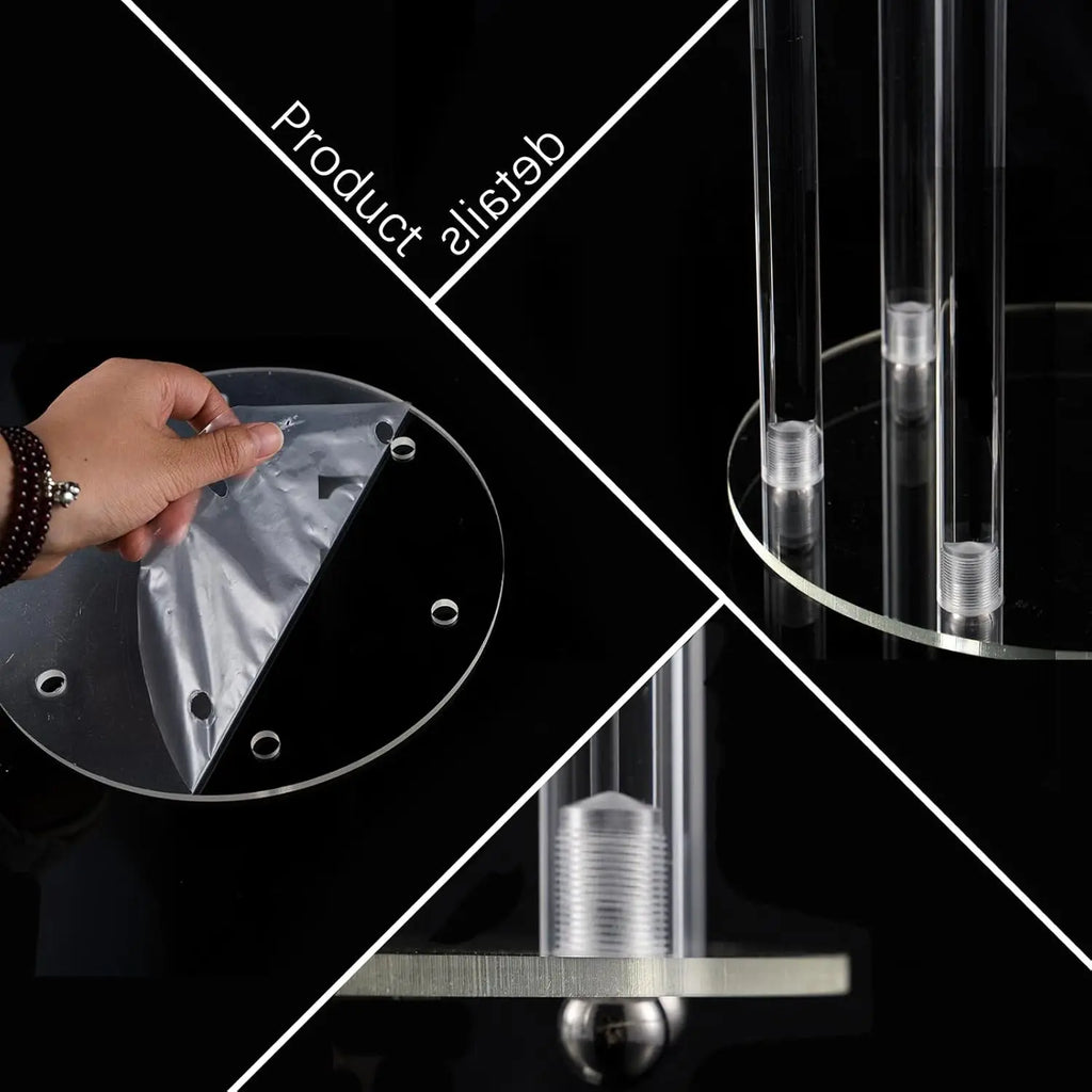 Tall Clear Acrylic Candle Holders - Wedding and Party Centerpiece Set (10 pcs)