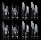 Clear 5-Arm Acrylic Candelabra Set - Elegant Wedding & Event Centerpieces (8 Sets)