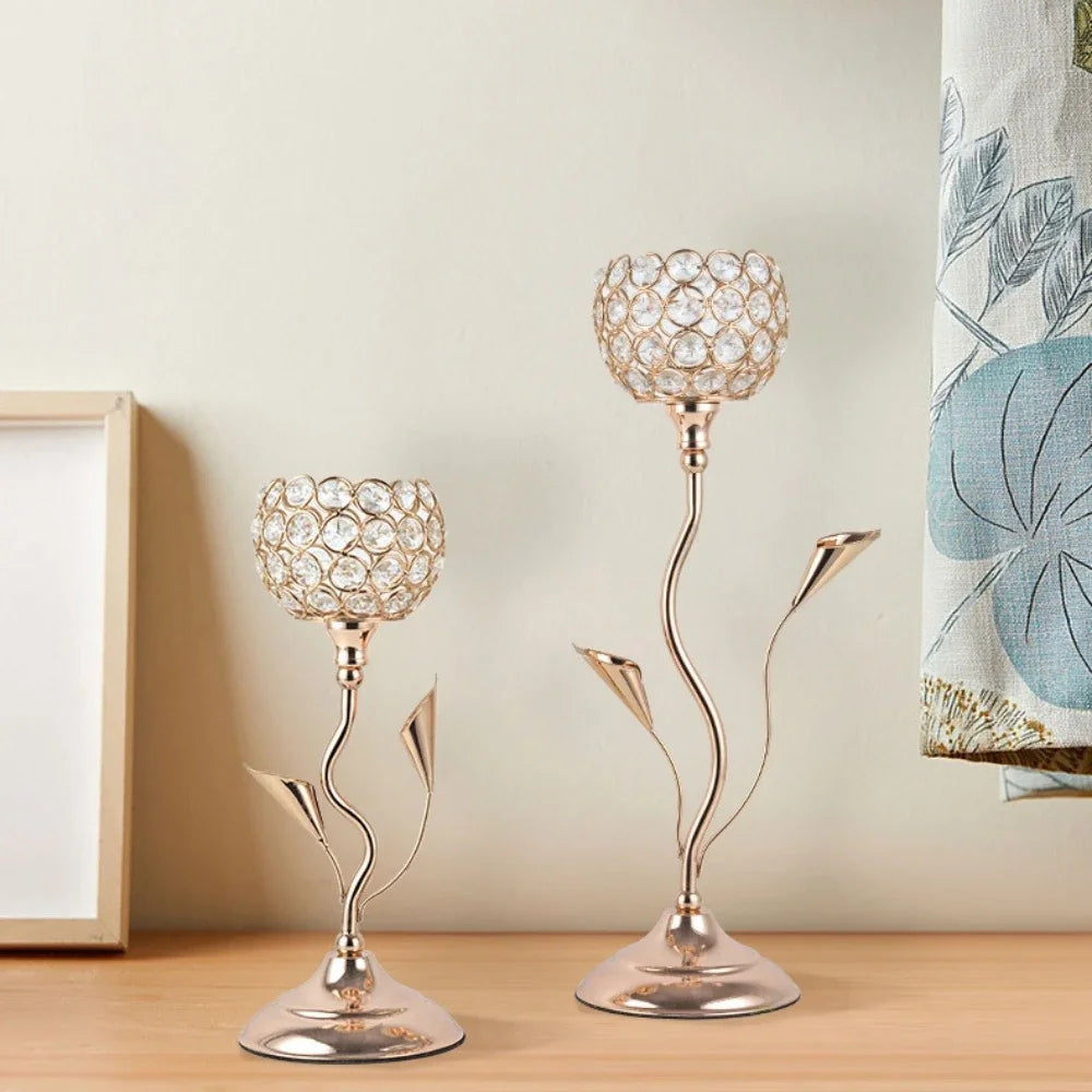 Vintage Crystal Tealight Candle Holder