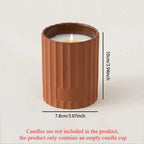 Fired Retro Ceramic Candle Jar - Minimalist Cylindrical Container for Home Décor
