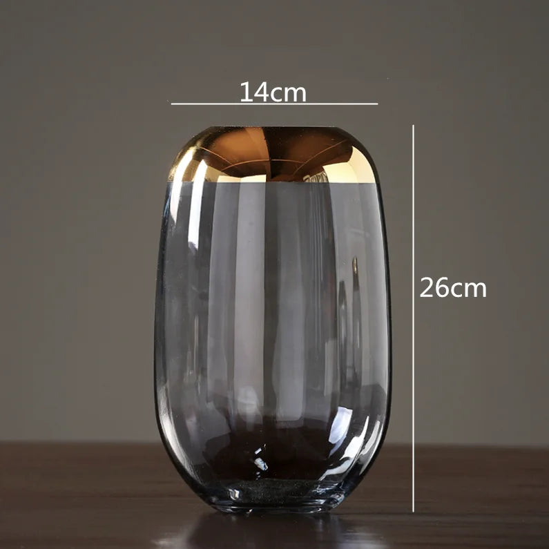 Emerald Aura Glass Vase