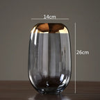 Emerald Aura Glass Vase