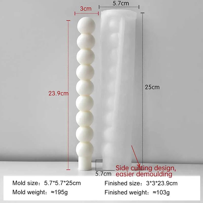 Twist Spiral Candle Mold – Silicone DIY Candle Making Form