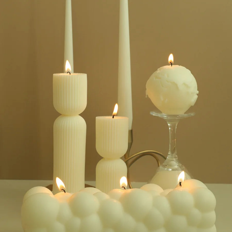 Nordic Geometric Aromatherapy Candle – Handmade Soy Wax