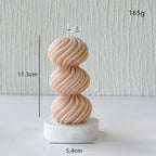 Nordic Wave Scented Candle – Elegant Striped Sphere