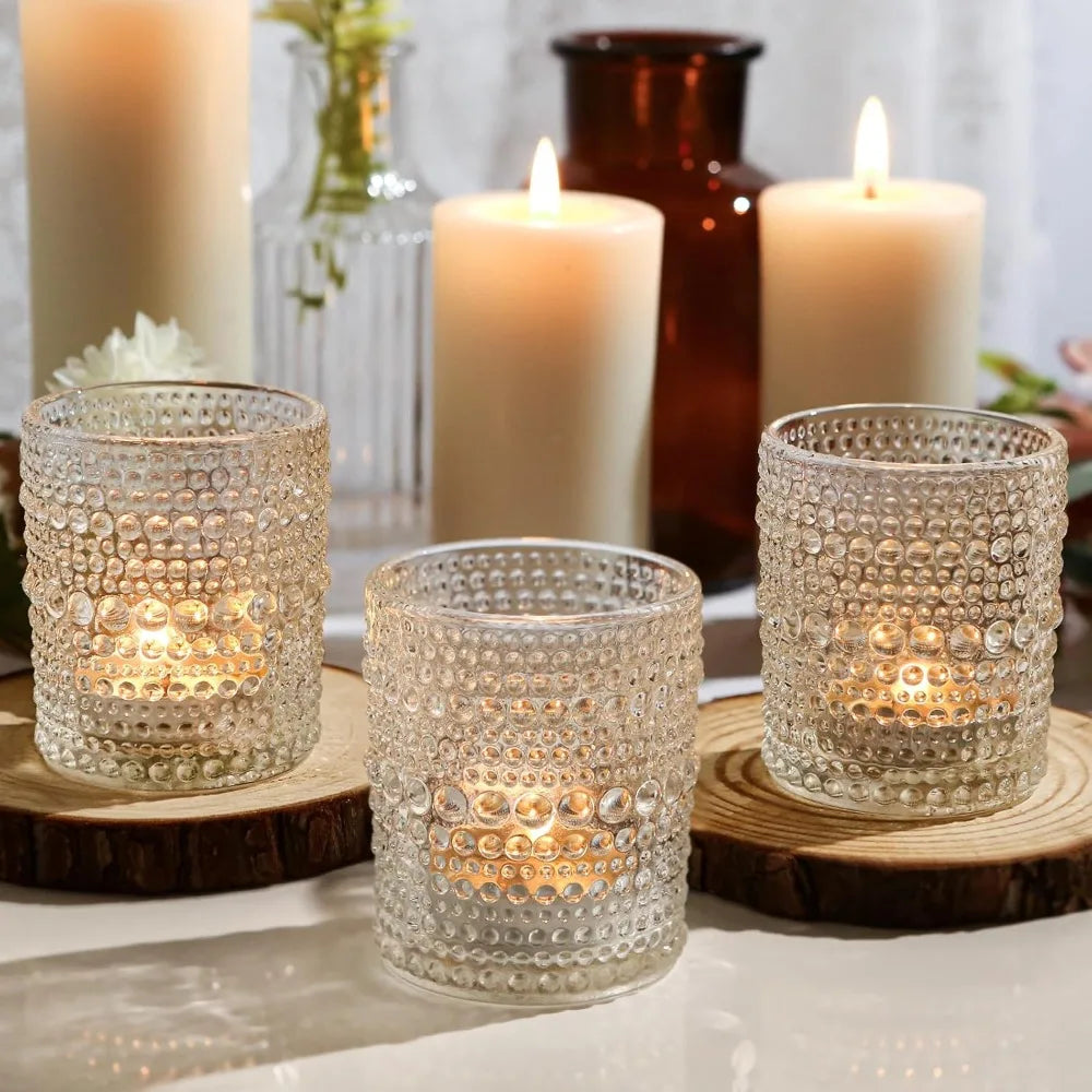 Set of 36 Clear Glass Votive Candle Holders - Tealight Holders for Weddings and Home