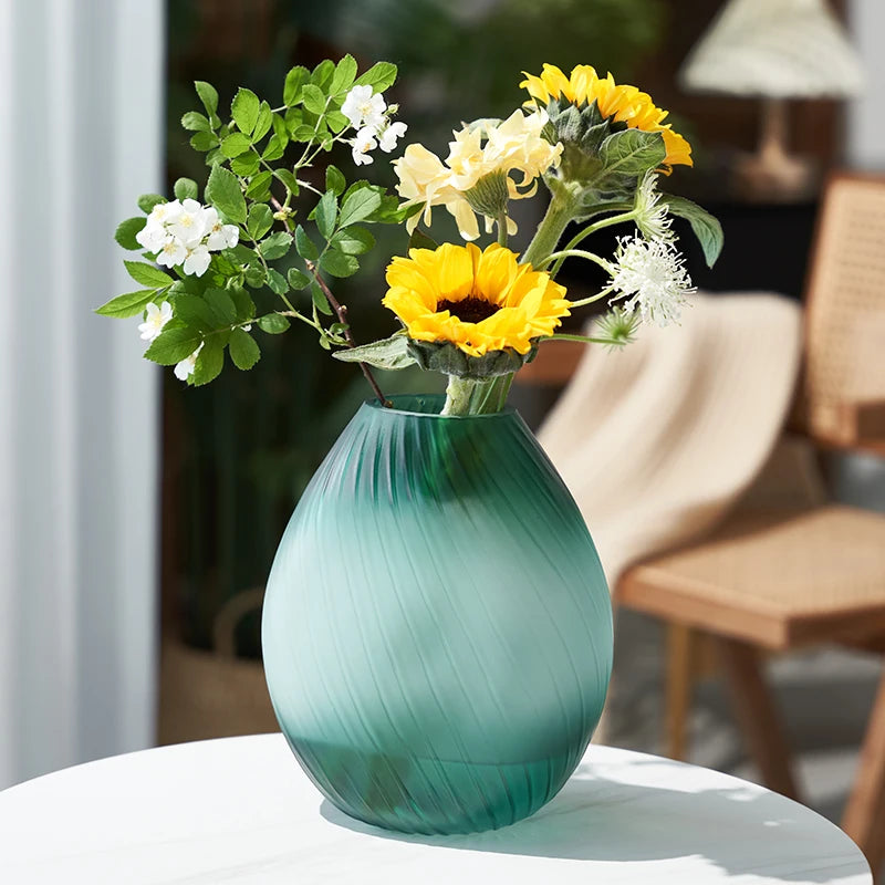 Nordic Frosted Glass Vase