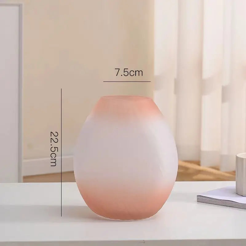 Nordic Frosted Glass Vase