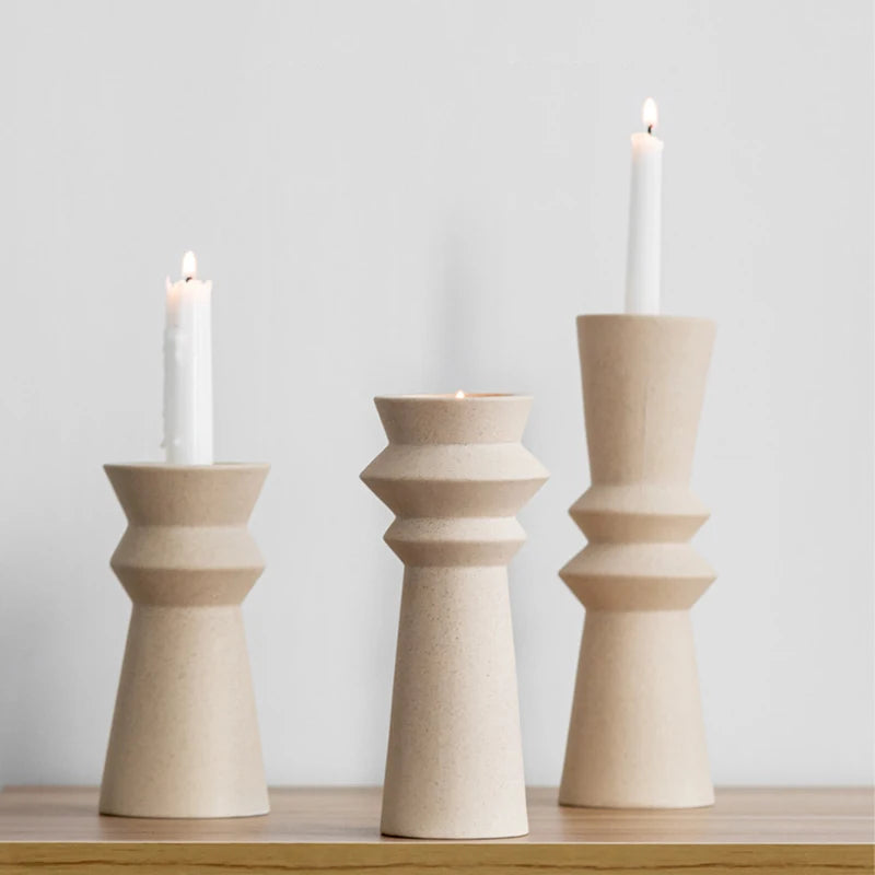 Nordic Ceramic Art Candle Stand – Elegant Décor for Home and Celebrations