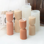 Spiral Cylinder Candle Mold – Artistic Silicone Candle Casting Tool