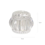 Nordic Pumpkin Glass Candle Holder - Tealight Accent for Home and Bar