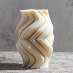 Wavy Stripe Geometric Candle Silicone Mold – DIY Cylindrical Candle