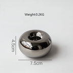 Nordic White Ceramic Candlestick Holder - Elegant Pillar Stand for Home