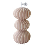 Nordic Wave Scented Candle – Elegant Striped Sphere