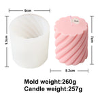 Spiral Cylinder Candle Mold – Artistic Silicone Candle Casting Tool