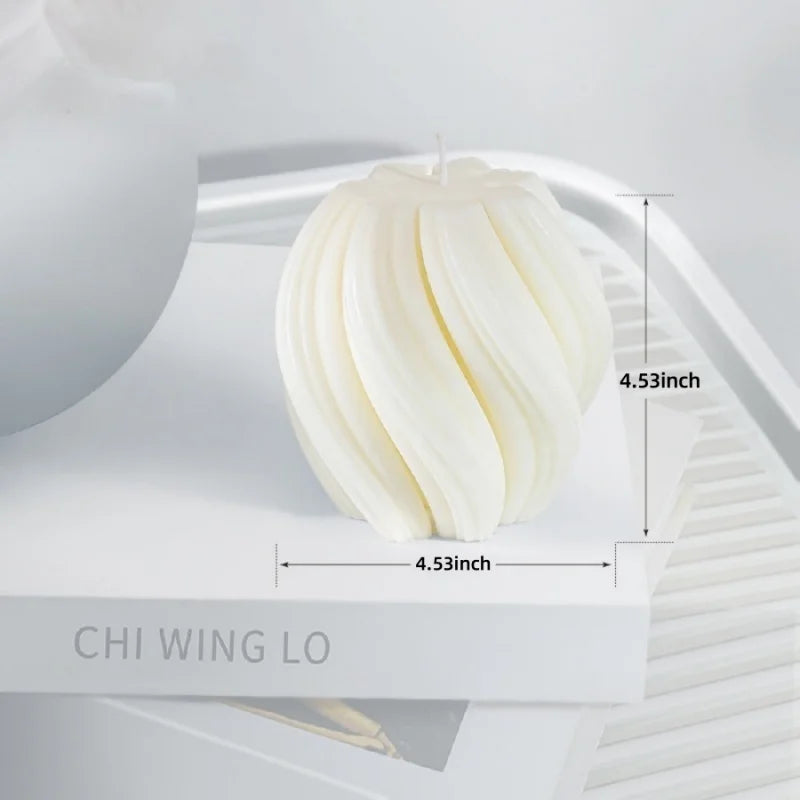 Ribbed Pillar Soy Wax Candle – Elegant Aromatherapy Accent