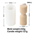 Spiral Cylinder Candle Mold – Artistic Silicone Candle Casting Tool