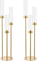 Gold 3-Arm Candelabra Set