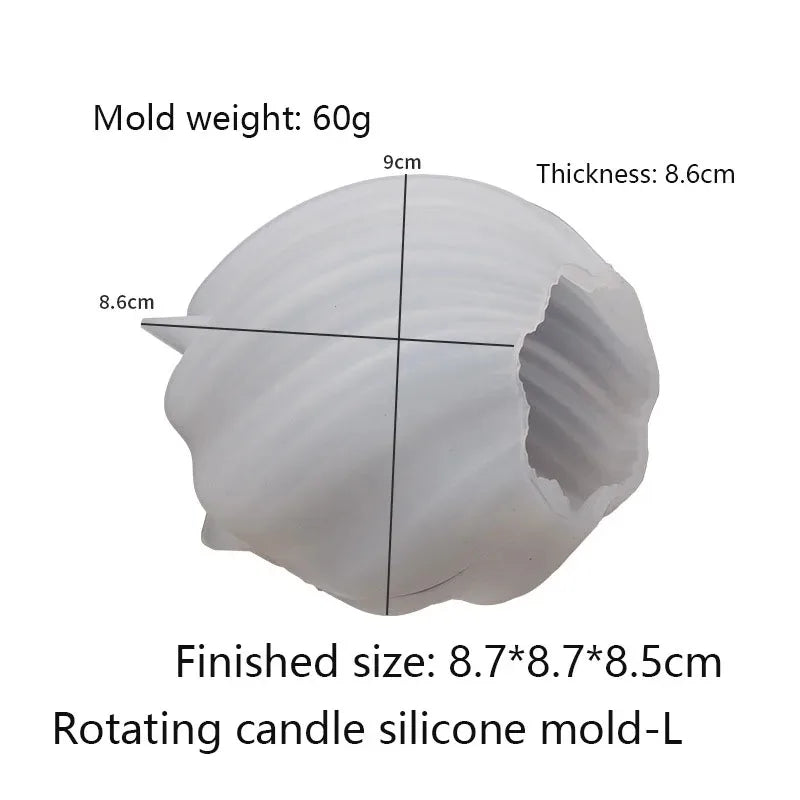 3D Swirl Pillar Candle Mold – Artistic Silicone DIY Candle Making Tool