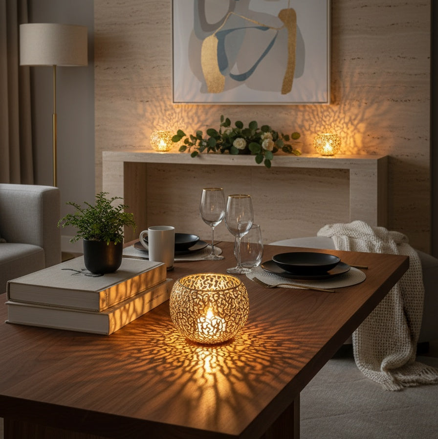Retro Metal Candle Holder