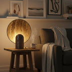 Sculptural Resin Table Lamp - Dark Nordic Glow