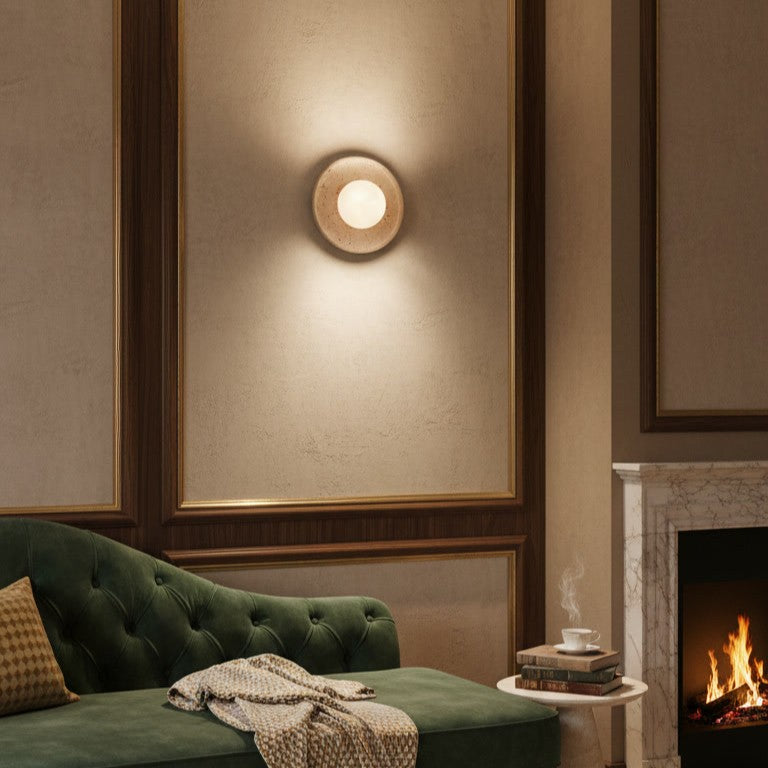 Wabi-Sabi Stone Circle Wall Light